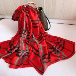 100% Silk Satin Scarf Women long neckerchief Shawl Wrap 