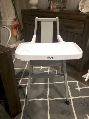 Exclusive Zobo Summit Wooden Stone Grey Highchair For Sale In Olympia Wa Offerup
