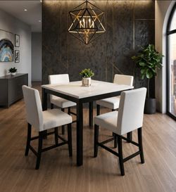 Stylish 5-pc Counter Height Dining Set