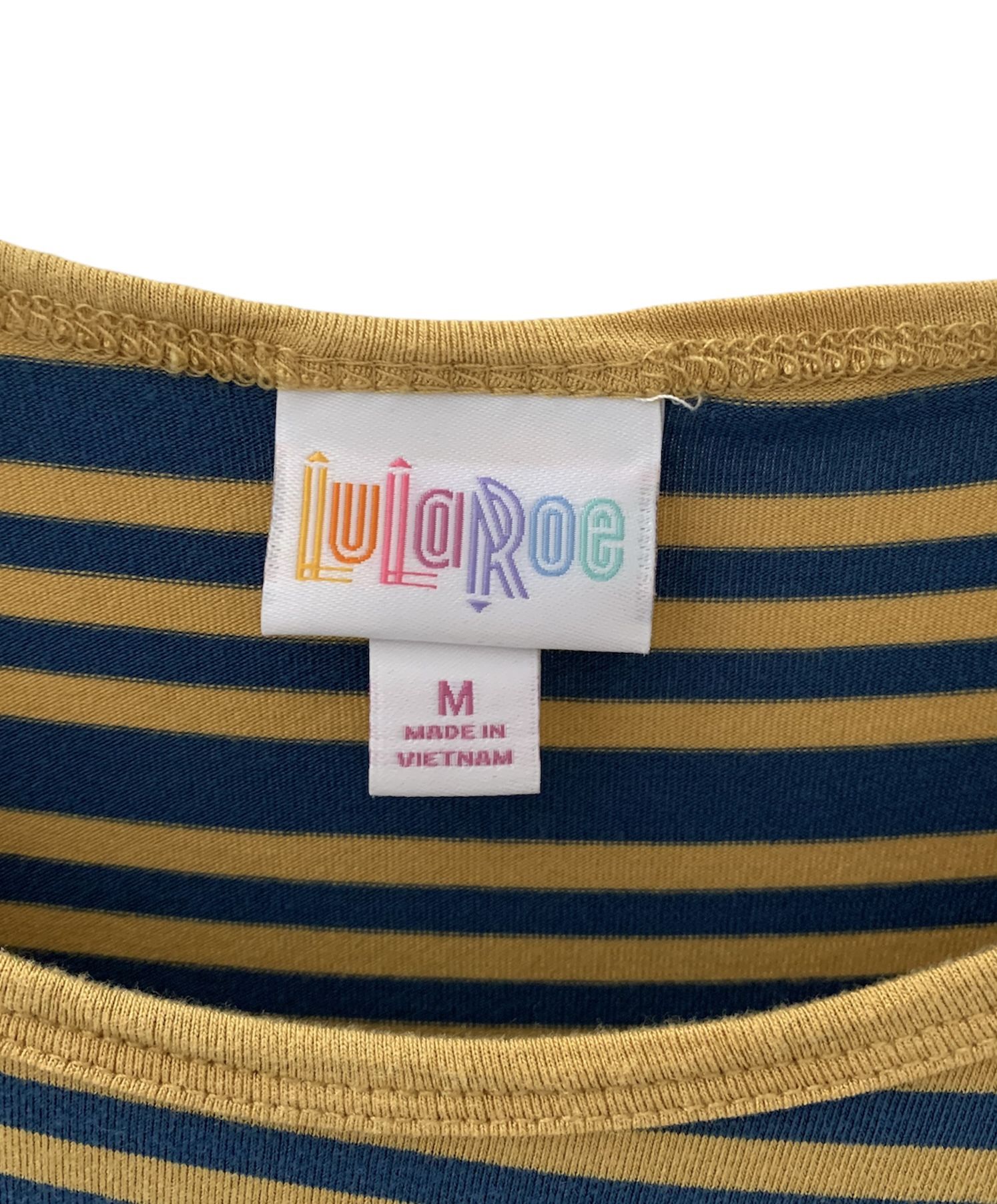 LulaRoe Striped Long Back Shirt/Blouse Size Medium