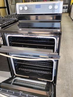 Stainless double oven electric glass top