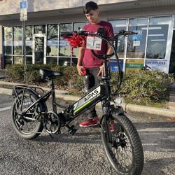 Aipas Foldable Electric Bike 50 Miles Range Fat Tire 28MPH ebike Financing Deal! $10 To $100 Down Payment 