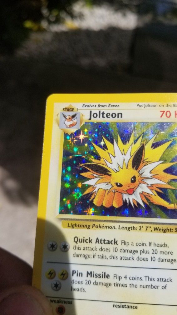 Jolteon 4/64 Jungle Rare holographic pokemon card NM - joarbit.com