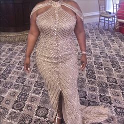 Gold Designer Dress By Fit For A Queen In Atlanta 