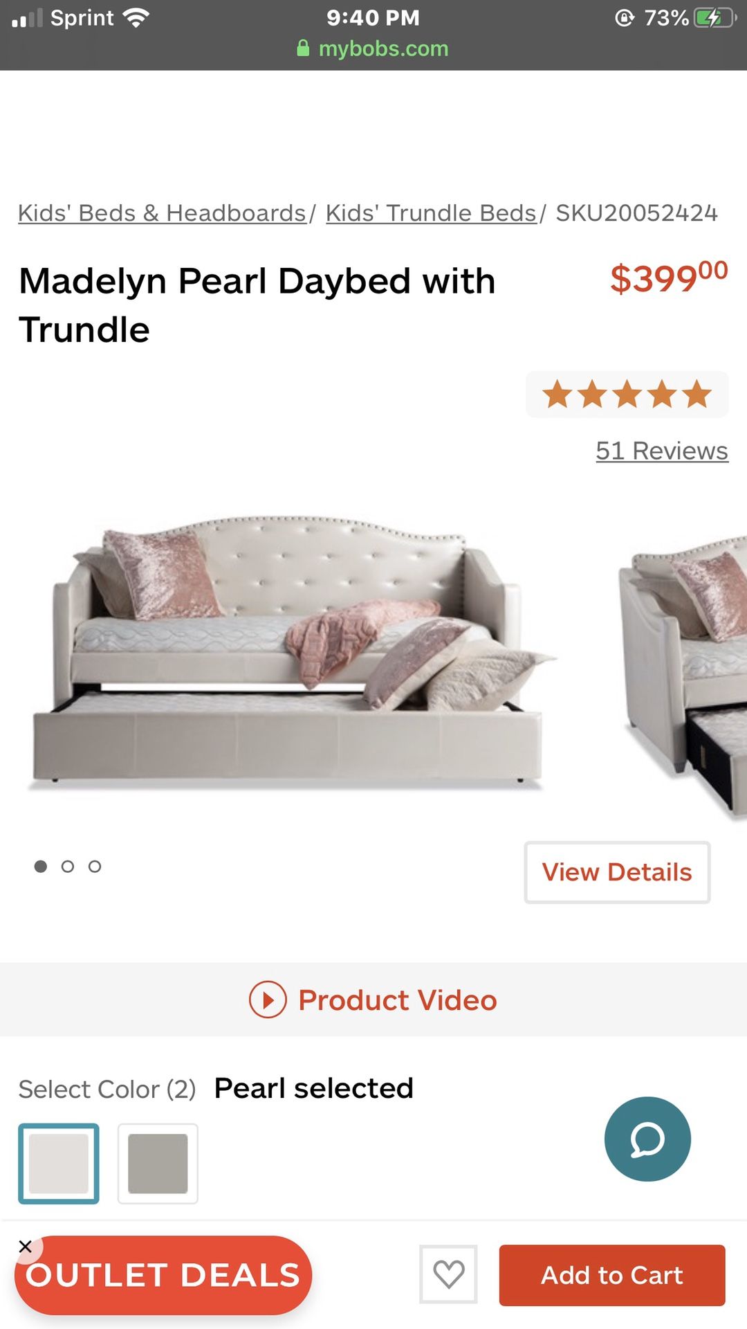 Madelyn pearl daybed with trundle deals