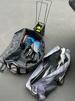 Pickleball Set with Paddles, Balls, Net, and Bags