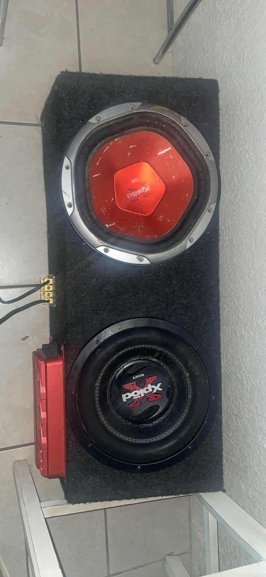 Two 12s and box a and amp wire