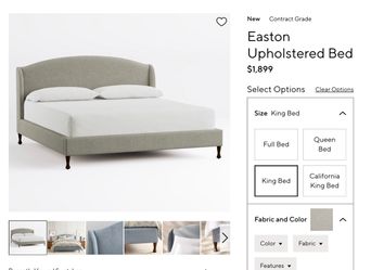 Like-New King Mattress + Pottery Barn King Bed Frame – Amazing Set! Must Sell Before Move