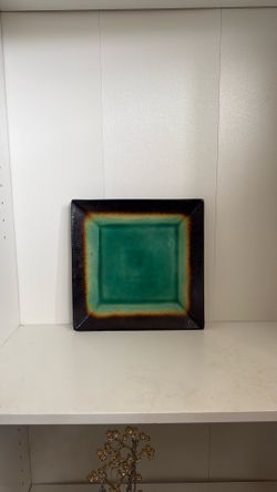 Green and Brown Decorative Plate