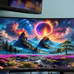 2 Dell 32 Curved Gaming Monitors