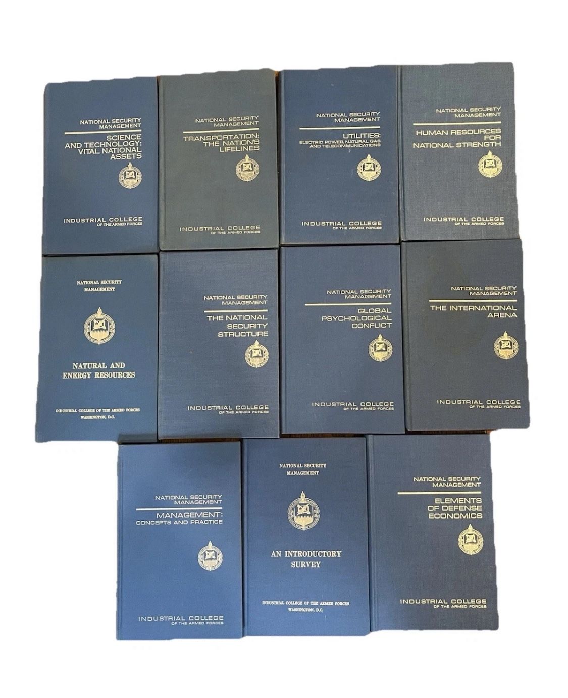 Industrial College Armed Force Book Lot National Security Management 11 Vintage