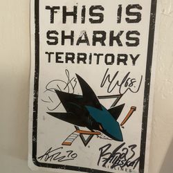 Signed Sharks Sign 