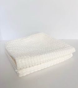 Set of 2 Cream Off-White Throw Pillow COVERS | 20” x 20" | Only Used for Staging