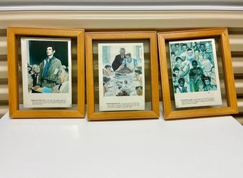 Norman Rockwell Pictures Framed / Magazine Pictures 11 X 9