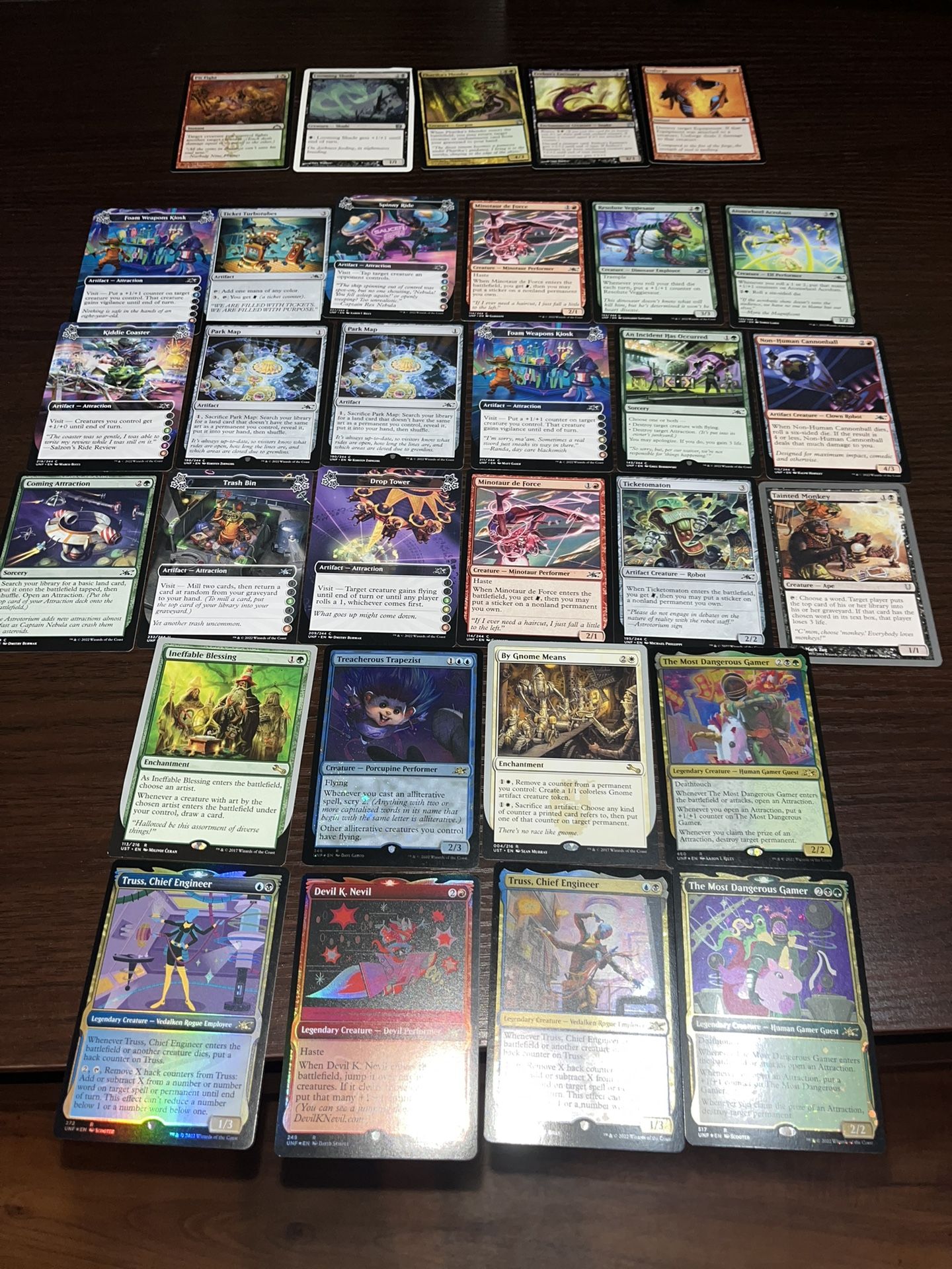 MTG UN- Themed Lot UNfinity + Unglued + More \ Bonuses Magic The Gathering
