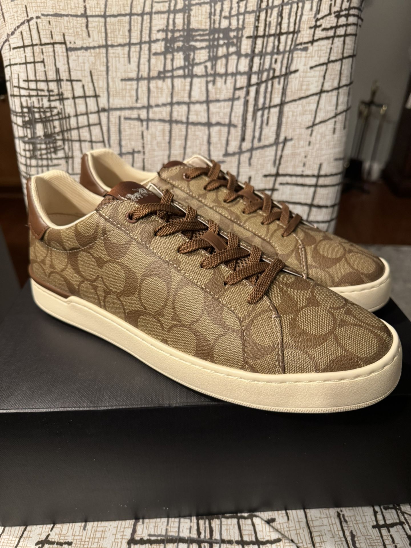 Coach low too khaki/ Saddle Coach Clip Signature Low Top Sneaker Charcoal Black G4949  main image 2