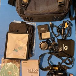 Excellent Nikon D3300 24.2MP Digital DSLR Camera w Af-S nikkor 18-55mm Bundle