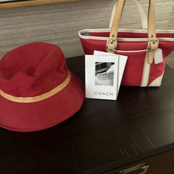 Vintage Coach Purse And Coordinating Hat