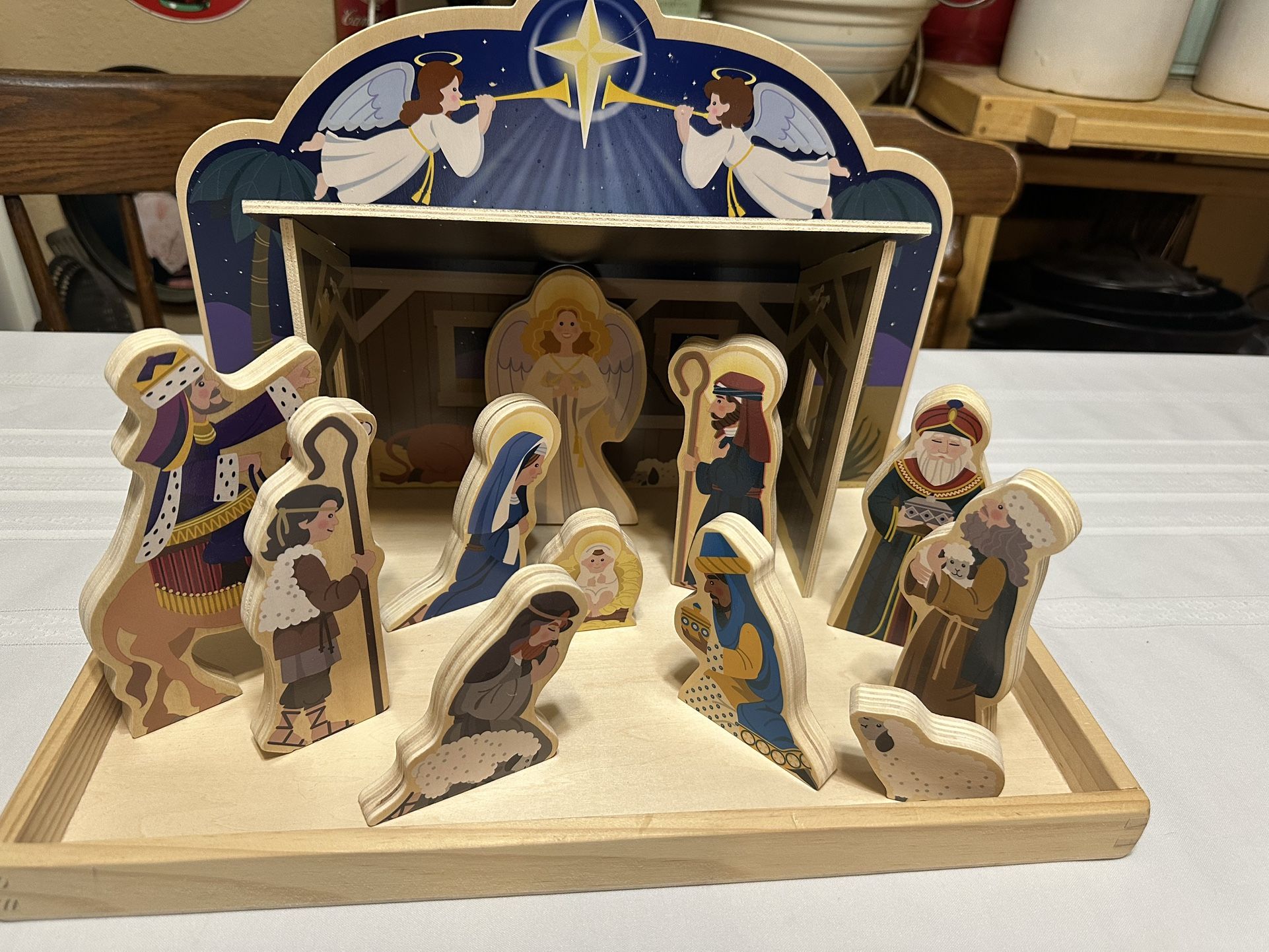Melissa & Doug Children’s Wooden Nativity Set