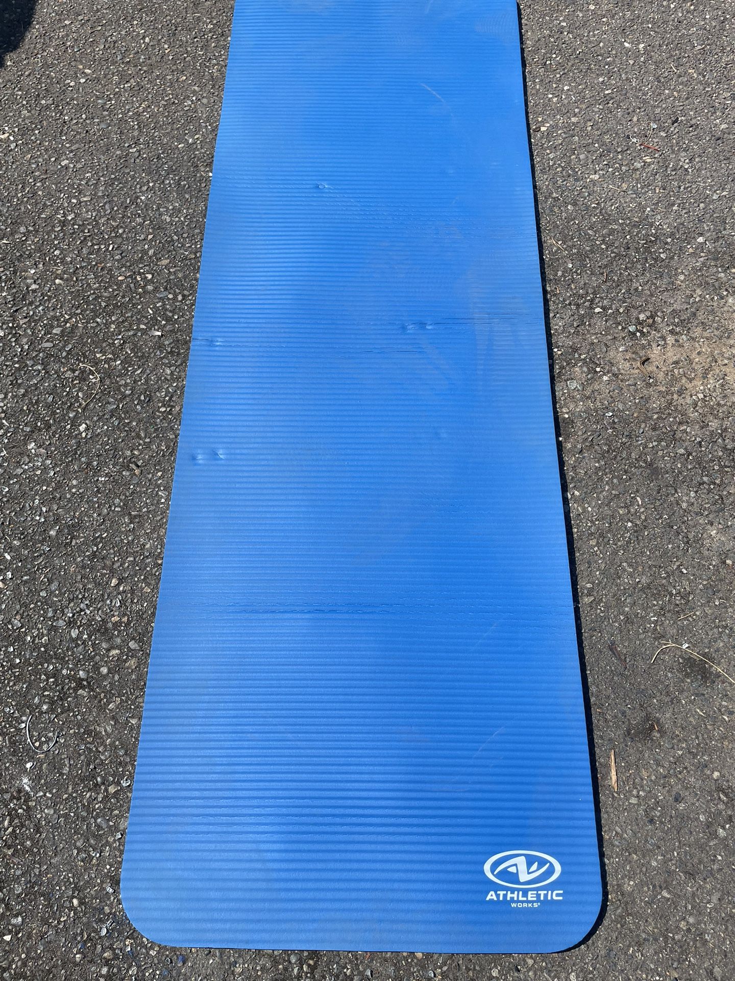 Athletic Works Two Tone Fitness Mat 10mm, 72inx24in NBR Foam,