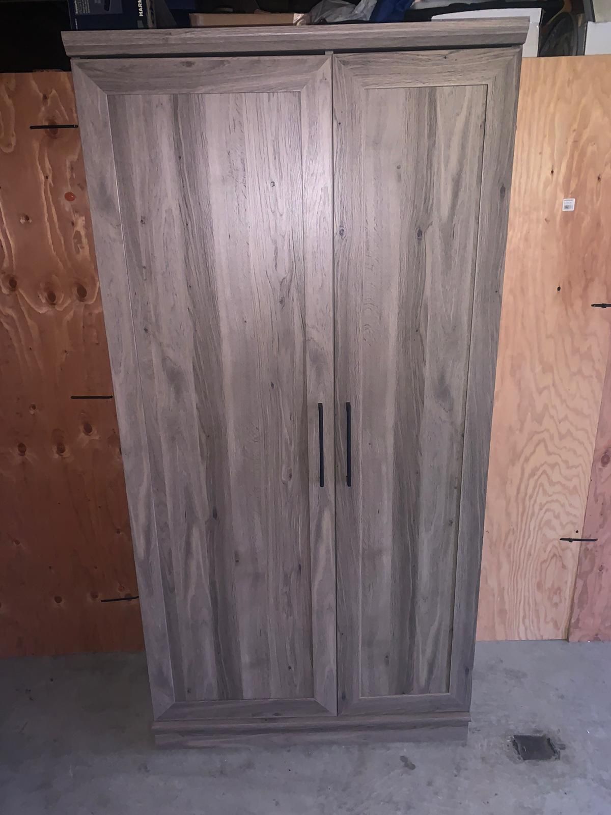 Homeplus Storage Cabinet In Salt Oak Sauder 