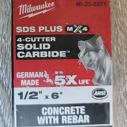 Milwaukee 48-20-8371 1/2" X 6" MX4 SDS Plus 4-Cutter Carbide Bit
