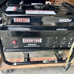 Ironton Gasoline 4000W Generator - Rarely Used