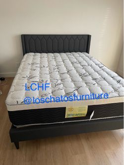 New Queen size bed frame with mattress