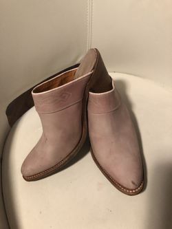 Frye skids distressed pink slide shoes size 10