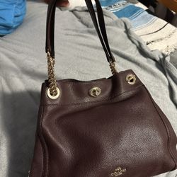 Coach medium brown bag