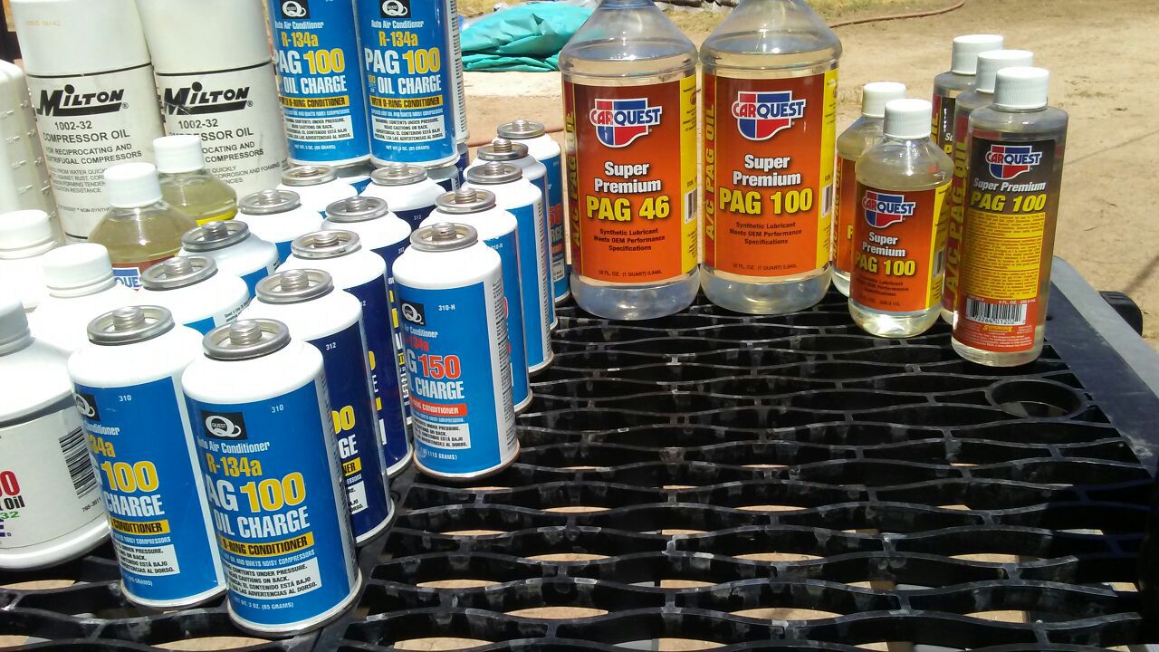 All new Auto AC oil,cleaners,and parts.