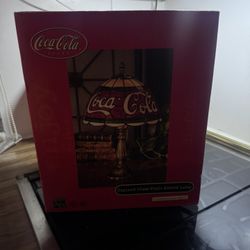 Coca Cola Stained Glass Style Accent Lamp 
