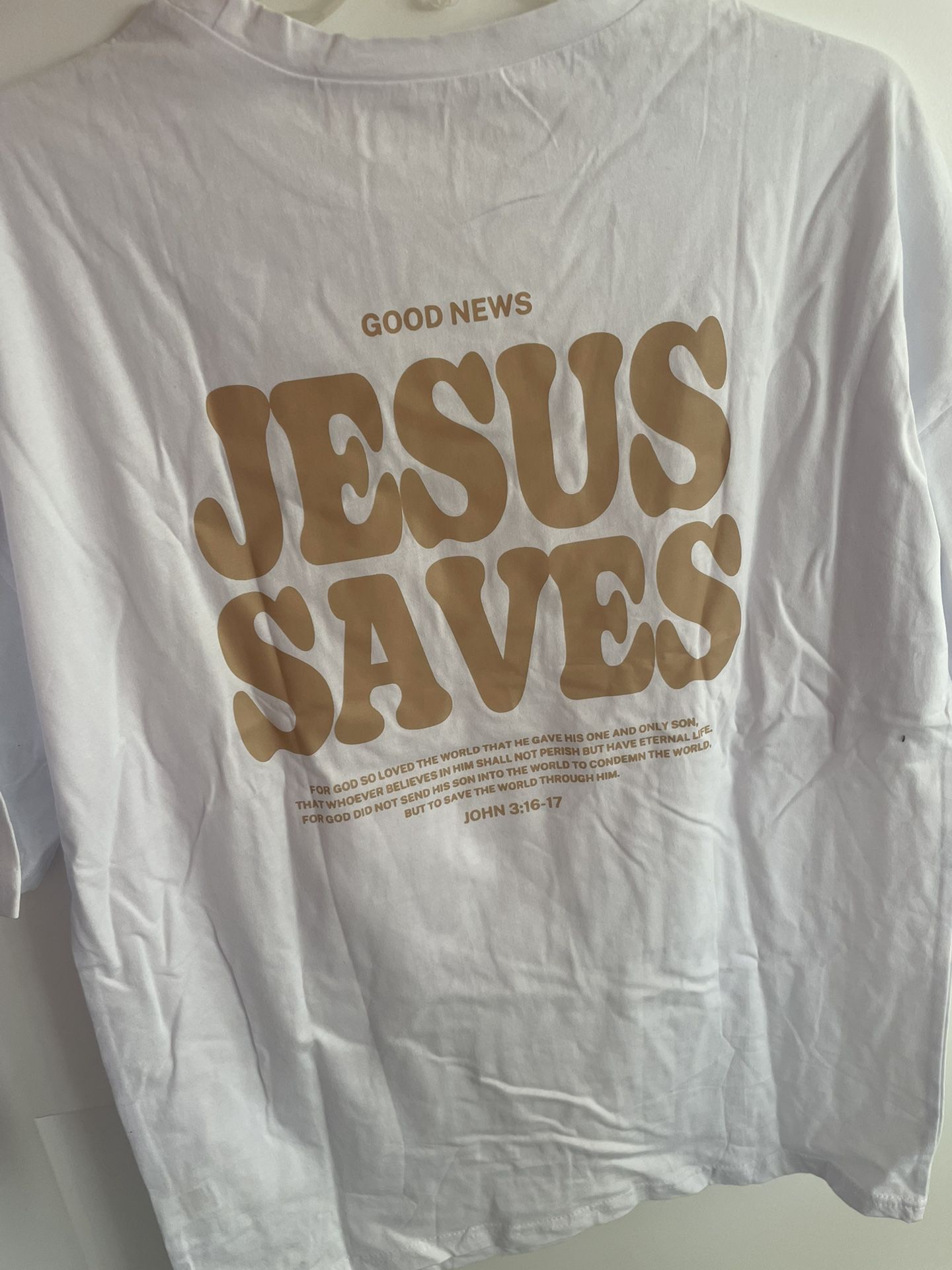 white jesus saves shirt 