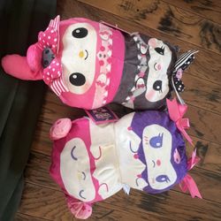 Two Reversible Sanrio Plushies -  My Melody and Kuromi 