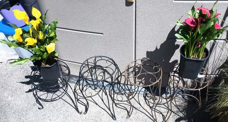 (4) Metal Plant Stands - $15 each
