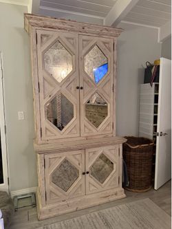 Large Mirrored Armoire / Storage Cabinet