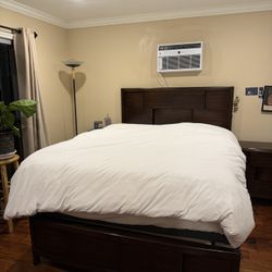 Wooden Queen Bed Frame Storage - Night Stand - Helix Mattress