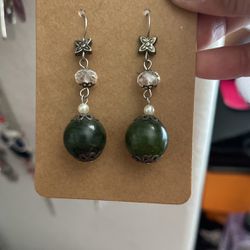 Dark Green Earring 