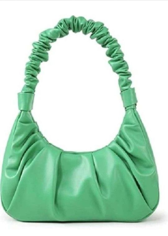 NEW! Classic Clutch Shoulder Bag Purse w/ Detachable Shoulder Strap 9"x6" GREEN