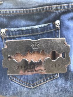 Limited Edition PHILIPP PLEIN Brown Leather belt