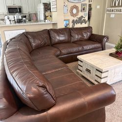 Real Leather Sectional Sofa