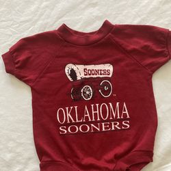 Oklahoma Sooners vintage 6months vintage newborn baby red onesie 