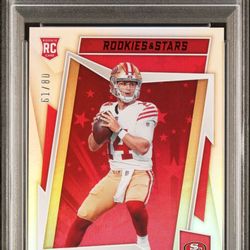 2022 Rookies & Stars Brock Purdy Longevity Silver /80 #145 PSA 9 San Francisco 49ers