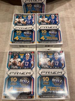 2021 Panini Prizm NFL Football Hanger Box Target Light Blue Prizm Factory Sealed