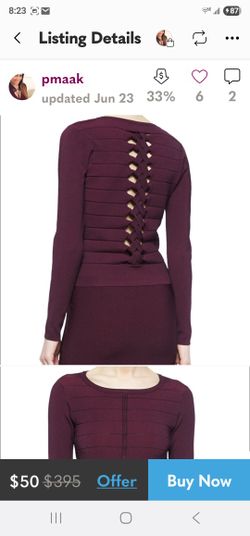 Parker Stretch Braided Back Sweater Sweater. Burgundy Color.