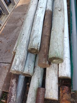 Wood poles 6 feet