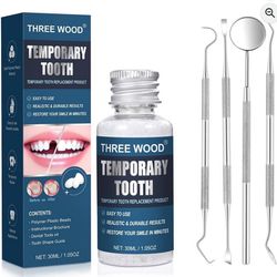 Provisional Tooth Kit with DIY Thermal Beads for Missing Teeth & Denture Replacement 