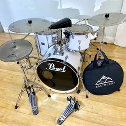 OCDP Pearl Export Mixed complete drum set new quiet cymbals PDP hihat & bass pedal $535 cash in Ontario 91762. 22” bass 14”CB Snare 12” 16” toms stick