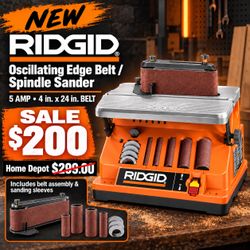 New RIDGID Oscillating Edge Belt / Spindle Sander — $200