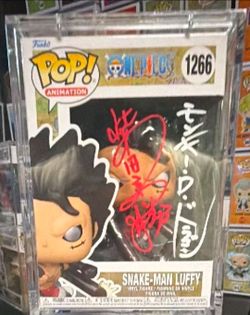 JVA Signed Funko Pop One Piece Snake-Man Luffy #1266